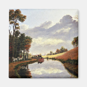 Pittsford on the Erie Canal painting Magnet