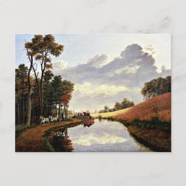 Pittsford on the Erie Canal painting Postcard (Front)