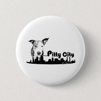 Pitty City PitBull Terrier Staffordshire San Diego 6 Cm Round Badge