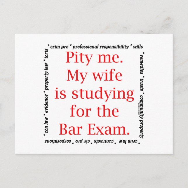 Pity me...wife postcard (Front)