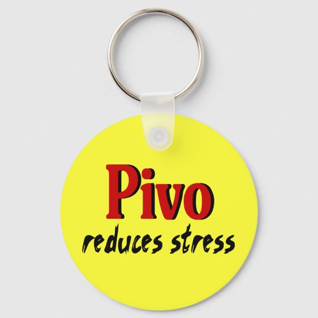 Pivo reduces stress key ring (Front)