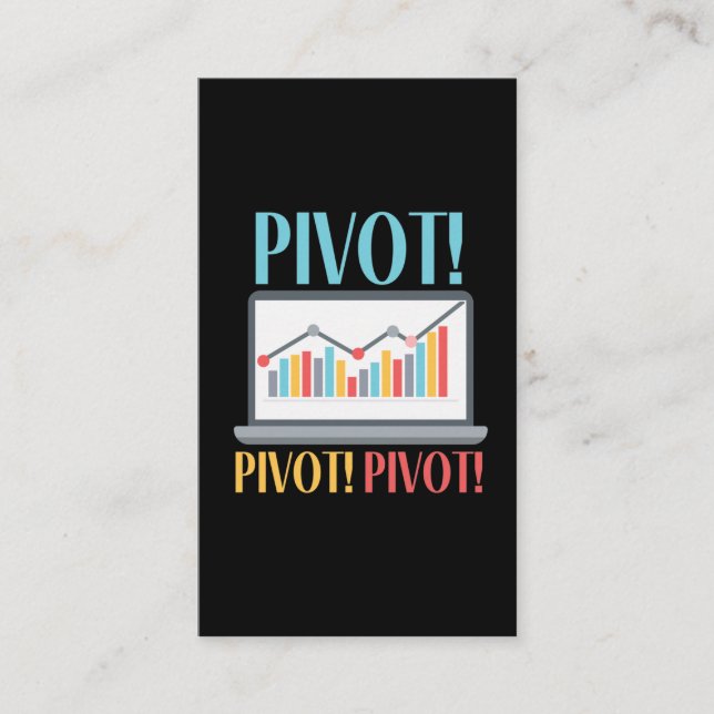 Pivot Analytics Finance Data Science Computer Business Card (Front)