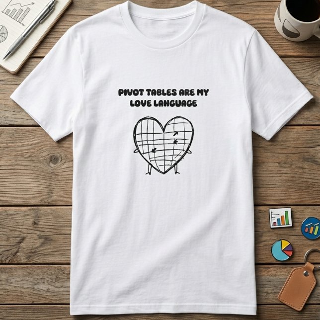 Pivot Tables My Love Language Data Passion Design T-Shirt (Creator Uploaded)