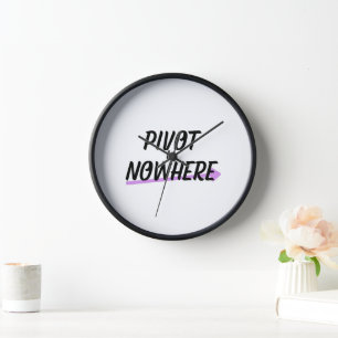 Pivot to Nowhere   Industrial MinimalistWall Clock