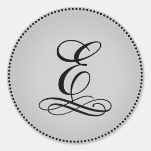 PixDezine DIY font+background colour/scrolls Classic Round Sticker