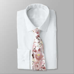 PixDezine H2 Flowers Dusty Rose Roses Tie