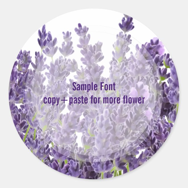 PixDezine lavender/DIY background colour Classic Round Sticker (Front)