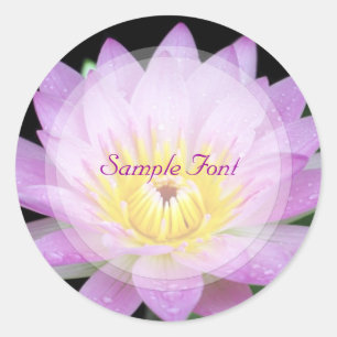 PixDezine red lotus/DIY background colour Classic Round Sticker