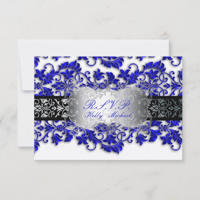 PixDezine rsvp tanza damask/royal blue (Front)
