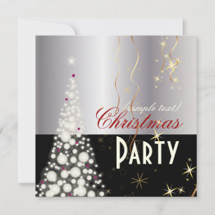 PixDezine Sparkling Christmas Tree Invitation