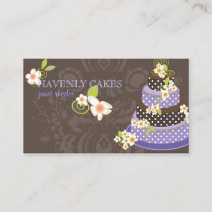 PixDezine Violet+Chocolate Bakery/pâtisserie Business Card