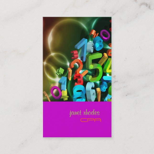 PixDezines 123, CPA/diy colours Business Card (Front)