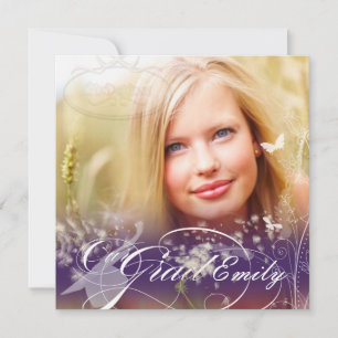 PixDezines 2012 Grad Photo+diy dandelions Invitation