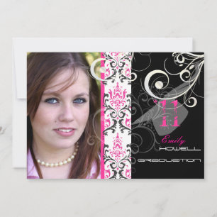 PixDezines 201x Graduation, Rossi Damask Invitation