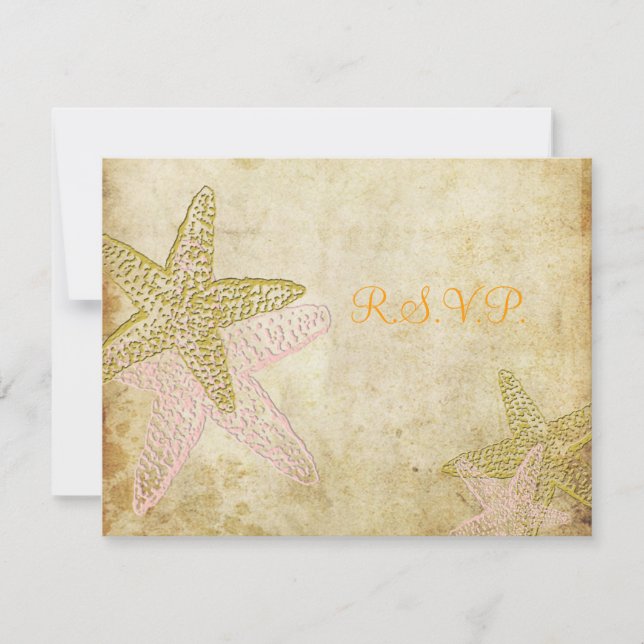PixDezines 4.25"x5.5" rsvp, starfish for 5x7 RSVP Card (Front)