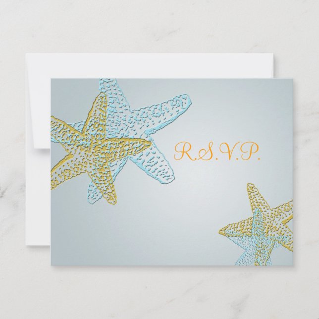 PixDezines 4.25"x5.5" rsvp, starfish for 5x7 RSVP Card (Front)