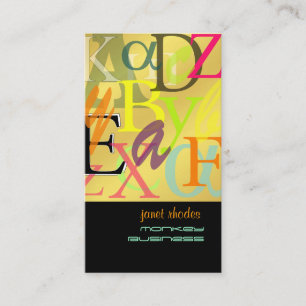 PixDezines ABC, Greek Alpha Business Card