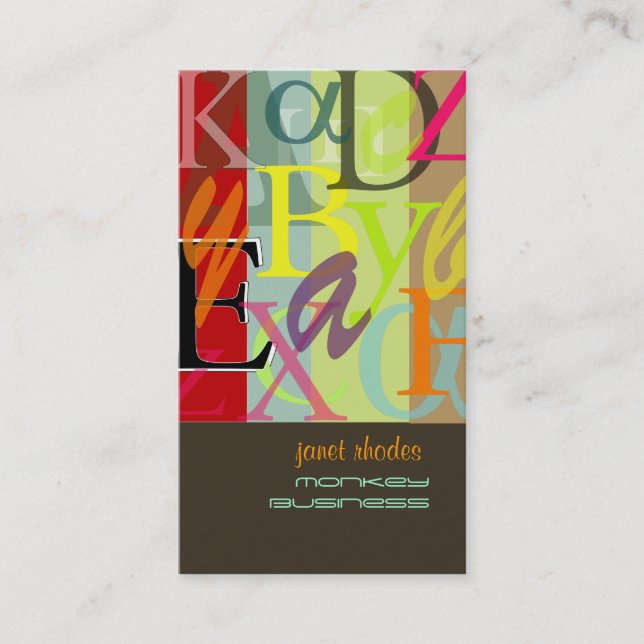 PixDezines ABC, Greek Alpha Business Card (Front)