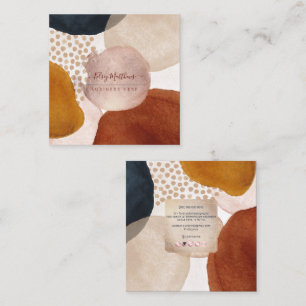 PixDezines Abstract Arrangement H2 Rose Gold  Busi Square Business Card
