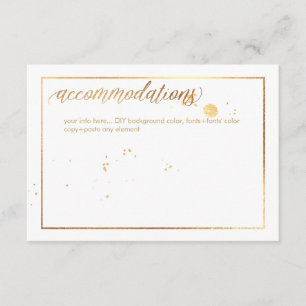 PixDezines Accommodations, Dazzled/Faux Gold Enclosure Card