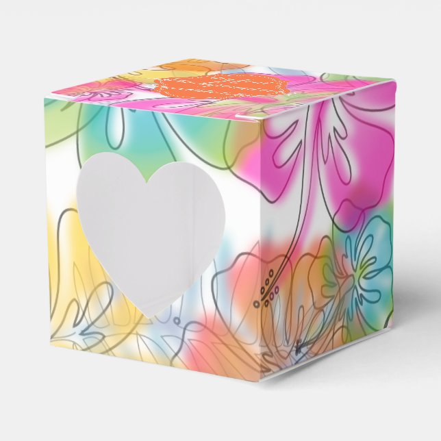 PixDezines alegre/DIY background colour Favour Box (Front Side)