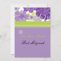 PixDezines ALEGRE RETRO FLORAL BAT MITZVAH