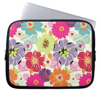 PixDezines Alegre Retro Floral, DIY background Laptop Sleeve
