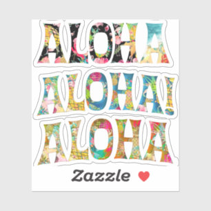 PixDezines Aloha, Black, Teal and Red