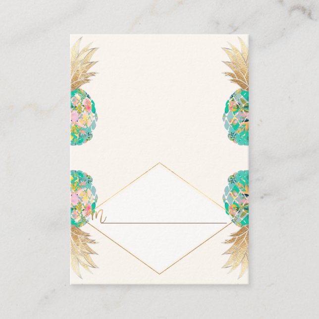 PixDezines Aloha Hawaiian Pineapple/Place Cards (Front)