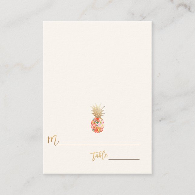 PixDezines Aloha Hawaiian Pineapple/Place Cards (Front)
