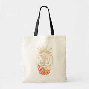 PixDezines Aloha Hawaiian Pineapple Tote Bag