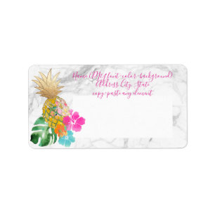 PixDezines Aloha Pineapple+Faux Gold Label