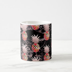 PixDezines Aloha Pineapple+Faux Rose Gold Coffee Mug