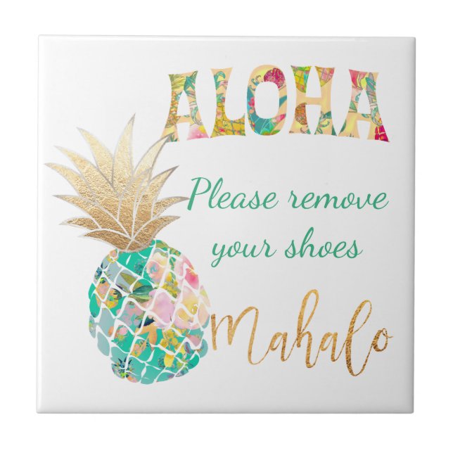 PixDezines Aloha Pineapples/DIY background Tile (Front)