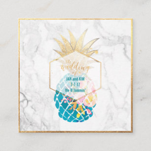 PixDezines Aloha Pineapples/Gold/Marble/Enclosure Enclosure Card