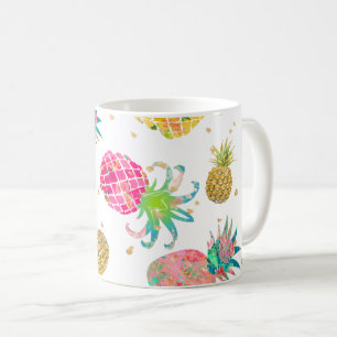 PixDezines Aloha Pineapples Pattern Coffee Mug