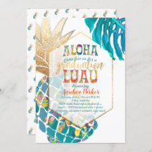 PixDezines Aloha Pineapples/Teal/Graduation Luau