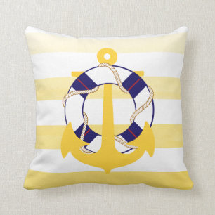 PixDezines anchor/nautical/ocean/wave/watercolor Cushion