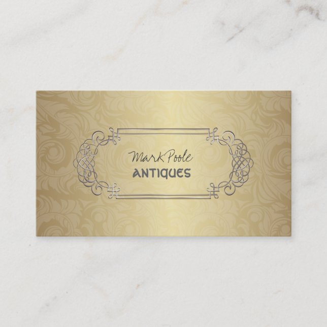 PixDezines antique scrolls/diy colour Business Card (Front)