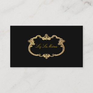 PixDezines antique scrolls/faux gold/DIY colour Business Card