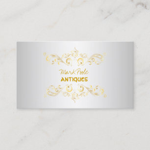 PixDezines Antique Scrolls/Faux Gold Filigree Business Card