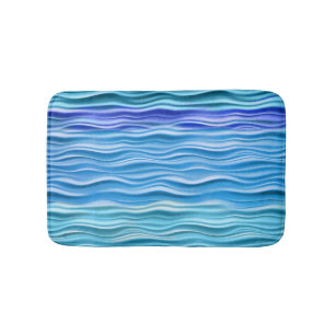 PixDezines Aqua Waves Bath Mat