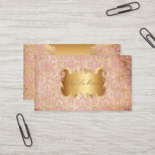 PixDezines arianna damask/faux parchment Business Card