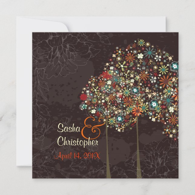 PixDezines Autumn Blooms Invitation (Front)