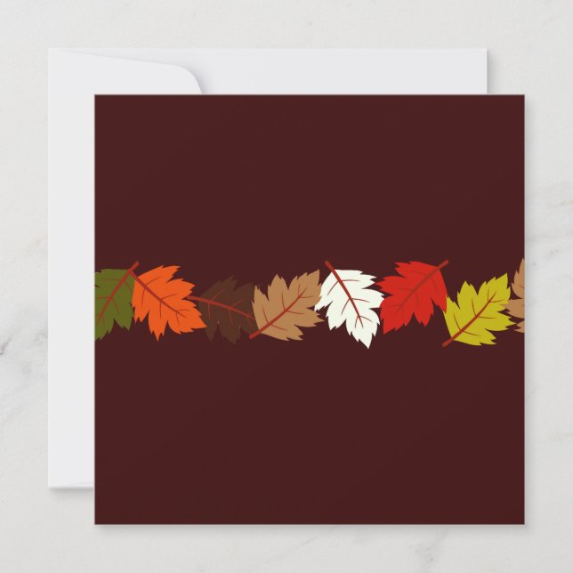 PixDezines autumn leaves/diy events+background Invitation (Front)