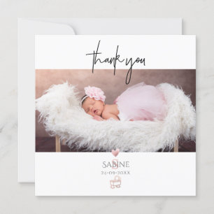 PixDezines Baby Shower Thank You Rose Gold Invitation