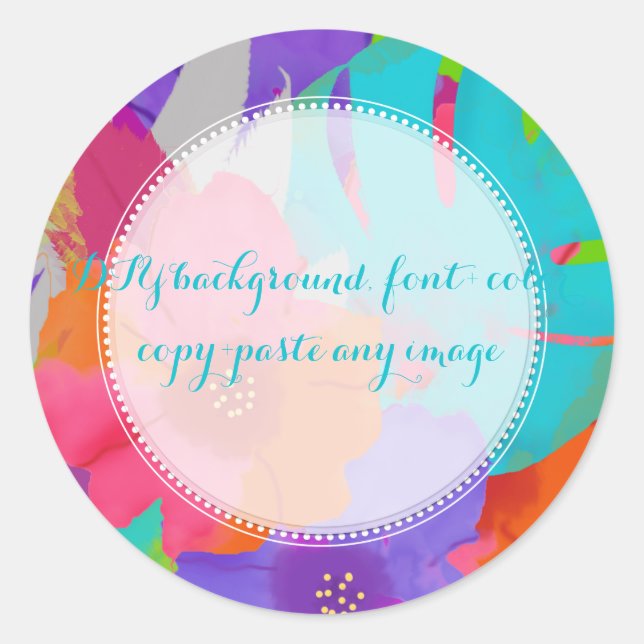 PixDezines bali kai/DIYbackground Classic Round Sticker (Front)