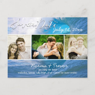 PixDezines banzai pipeline waves/save the date Announcement Postcard