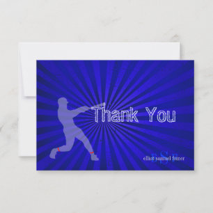 PixDezines Baseball Thank you cards, Flat Card