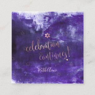PixDezines Bat Mitzvah Celebration Cards ✡ Purple